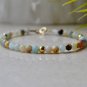 Multi Amazonite Round 3mm Smooth beads adjustable stacking bracelet