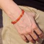 Multi Carnelian Round 6mm Smooth beads adjustable stacking bracelet