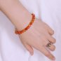 Multi Carnelian Round 6mm Smooth beads adjustable stacking bracelet