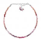 Multi Spinel Round 2.5mm Faceted beads adjustable stacking bracelet