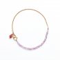 Pink Amethyst Round 2.5mm Smooth beads adjustable stacking bracelet