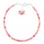 Pink Rhodonite Round 3mm Faceted beads adjustable stacking bracelet