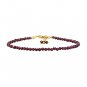 Red Garnet Round 2-2.5mm Faceted beads adjustable stacking bracelet