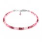 Tourmaline Rondelle 2-4mm Smooth beads adjustable stacking bracelet