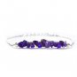 Amethyst Uncut Chips 3-5mm Smooth beads adjustable stacking bracelet