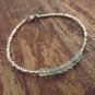 Aquamarine Rondelle 4.5mm Faceted beads adjustable stacking bracelet