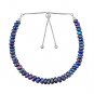 Black Opal Rondelle 3-5mm Faceted beads adjustable stacking bracelet