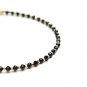 Black Spinel Rondelle 2mm Faceted beads adjustable stacking bracelet