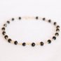 Black Spinel Rondelle 3mm Faceted beads adjustable stacking bracelet