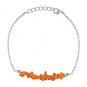 Carnelian Uncut Chips 3-5mm Rough beads adjustable stacking bracelet