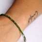 Chrome Diopside Round 3mm Faceted beads adjustable stacking bracelet