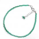 Chrysoprase Round 2-2.5mm Faceted beads adjustable stacking bracelet