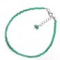 Chrysoprase Round 2-2.5mm Faceted beads adjustable stacking bracelet