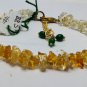 Citrine Nugget Chips 5-7mm Smooth beads adjustable stacking bracelet