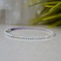 Fluorite Quartz Round 2mm Faceted beads adjustable stacking bracelet
