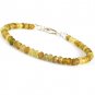 Green Garnet Rondelle 4mm Faceted beads adjustable stacking bracelet