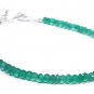 Green Onyx Rondelle 3-4mm Faceted beads adjustable stacking bracelet