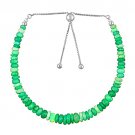 Green Opal Rondelle 3-6mm Faceted beads adjustable stacking bracelet