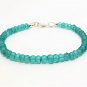 Green Quartz Rondelle 4mm Faceted beads adjustable stacking bracelet