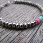 Hematite Rondelle 4-4.5mm Faceted beads adjustable stacking bracelet