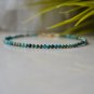 Hubei Turquoise Round 2mm Faceted beads adjustable stacking bracelet