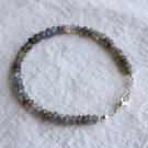 Labradorite Button 3-3.5mm Smooth beads adjustable stacking bracelet