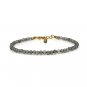 Labradotite Round 3-3.5mm Faceted beads adjustable stacking bracelet