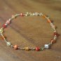 Multi Carnelian Round 3-3.5mm Mix beads adjustable stacking bracelet