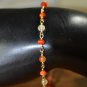 Multi Carnelian Round 3-3.5mm Mix beads adjustable stacking bracelet