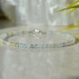 Multi Morganite Round 3mm Faceted beads adjustable stacking bracelet