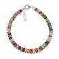Multi Opal Rondelle 4-6mm Faceted beads adjustable stacking bracelet