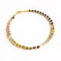 Multi Tourmaline Round 3mm Smooth beads adjustable stacking bracelet