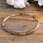 Multi Zircon Rondelle 4mm Faceted beads adjustable stacking bracelet