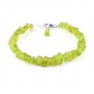Peridot Nugget Tumble 5-6mm Rough beads adjustable stacking bracelet