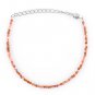 Pink Tourmaline Round 2mm Faceted beads adjustable stacking bracelet