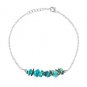 Turquoise Uncut Chips 3-5mm Rough beads adjustable stacking bracelet
