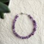 Amethyst Nugget Chips 3-5mm Smooth beads adjustable stacking bracelet