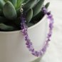 Amethyst Nugget Chips 3-5mm Smooth beads adjustable stacking bracelet
