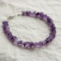 Amethyst Nugget Chips 3-5mm Smooth beads adjustable stacking bracelet