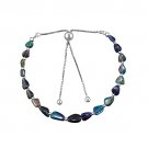 Black Opal Tumble 5x3-7x8mm Smooth beads adjustable stacking bracelet