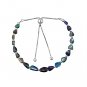 Black Opal Tumble 5x3-7x8mm Smooth beads adjustable stacking bracelet