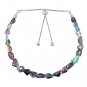Black Opal Tumble 3x5-5x7mm Smooth beads adjustable stacking bracelet