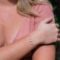 Blue Lace Agate Fancy 2-4mm Smooth beads adjustable stacking bracelet