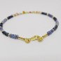 Blue Sapphire Rondelle 3mm Faceted beads adjustable stacking bracelet