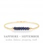 Blue Sapphire Rondelle 4mm Faceted beads adjustable stacking bracelet