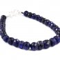 Blue Sapphire Rondelle 8mm Faceted beads adjustable stacking bracelet