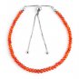 Carnelian Rondelle 3-3.5mm Faceted beads adjustable stacking bracelet