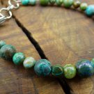 Chrysocolla Rondelle 8-10mm Smooth beads adjustable stacking bracelet