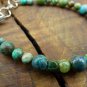 Chrysocolla Rondelle 8-10mm Smooth beads adjustable stacking bracelet