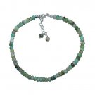 Chrysoprase Rondelle 3.5mm Faceted beads adjustable stacking bracelet
